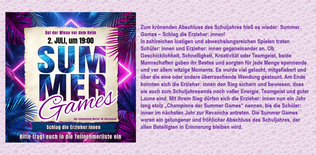 Summergames zusammenfassung
